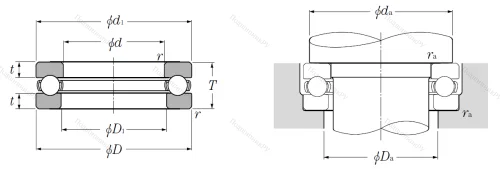 Упорный шариковый подшипник 51106 от производителя  NTN Упорный шариковый подшипник 51106 от производителя  NTN