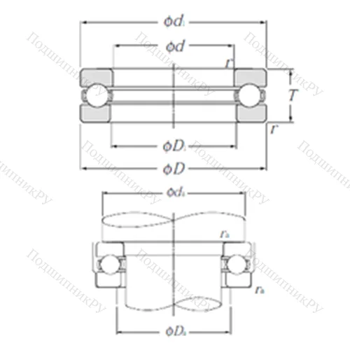 Подшипник шариковый упорный 51328 от производителя  NTN Подшипник шариковый упорный 51328 от производителя  NTN
