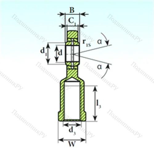 Подшипник скольжения сферический SI 8 E от производителя  ISB