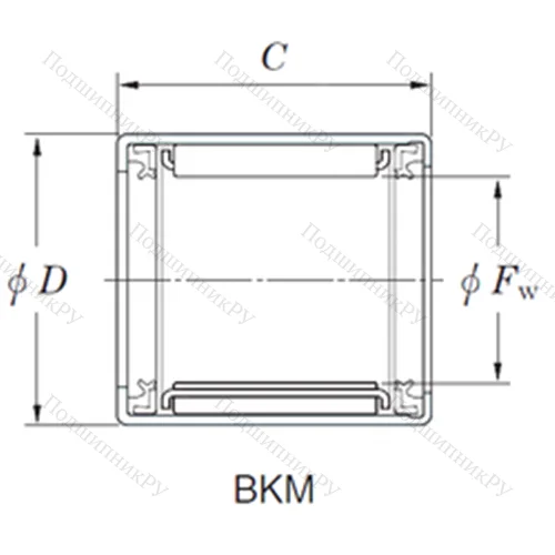Подшипник игольчатый радиальный BKM 263112A
