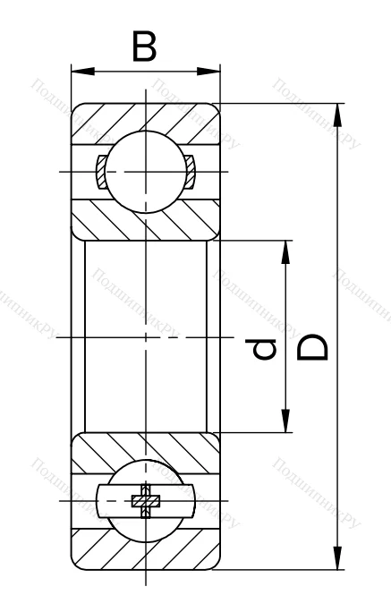 Миниатюрный шариковый подшипник 6-1000084 в Кемерове