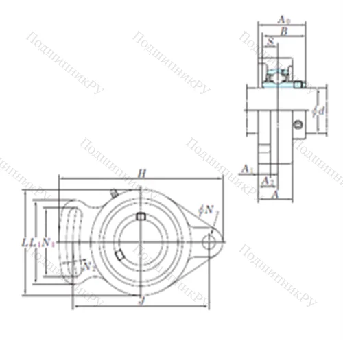 Подшипниковый узел шариковый радиальный UCFA 210-30 от производителя  KOYO