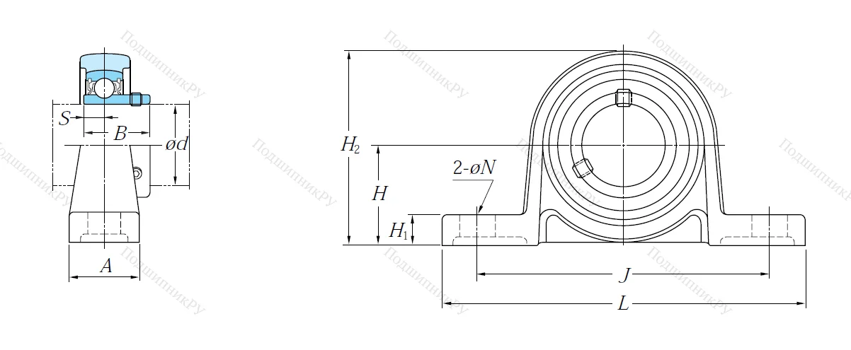 Подшипниковый узел UP 000 JE 1