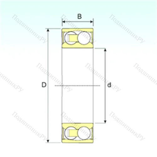 Подшипник шариковый радиальный самоцентрирующийся 2302-2RSTN 9 от производителя  ISB