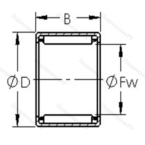 Подшипники игольчатые, метрическая серия HK 0408 от производителя  AST Подшипники игольчатые, метрическая серия HK 0408 от производителя  AST