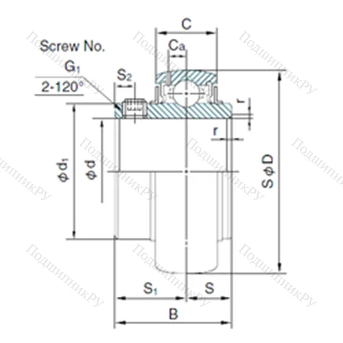 Подшипник шариковый радиальный MUC 205