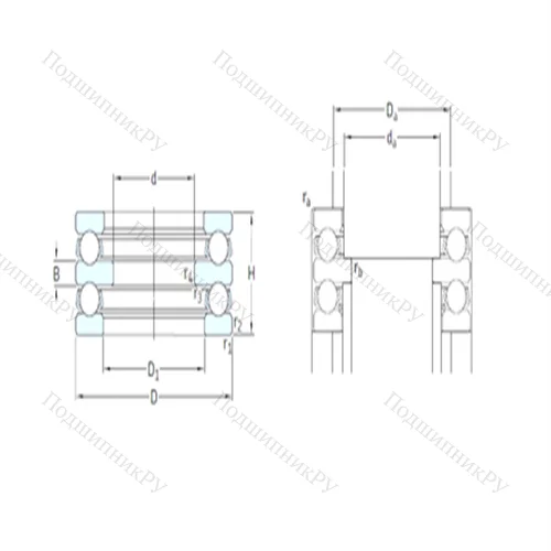 Подшипник шариковый упорный 52214 от производителя  SKF Подшипник шариковый упорный 52214 от производителя  SKF