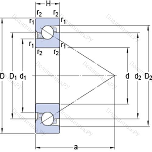 Прецизионные одинарные упорно-радиальные шарикоподшипники для винтовых передач BSD 4072 C от производителя  SKF Прецизионные одинарные упорно-радиальные шарикоподшипники для винтовых передач BSD 4072 C от производителя  SKF