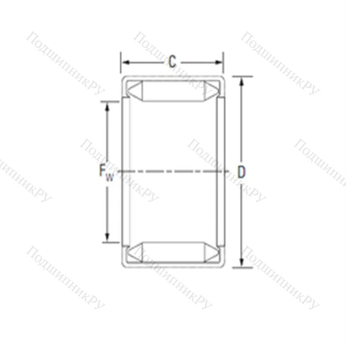 Подшипник игольчатый радиальный BT 2816