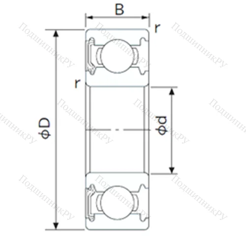 Подшипник шариковый радиальный 6015NKE