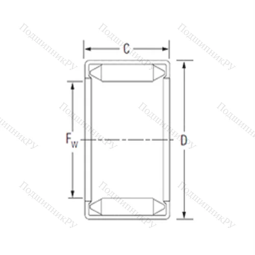 Подшипник игольчатый радиальный BM 3516 от производителя  KOYO