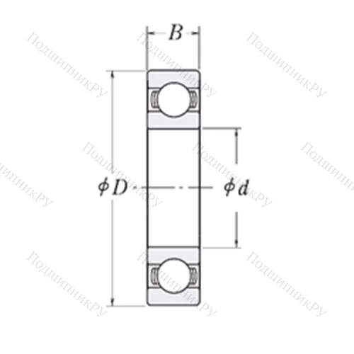 Подшипник шариковый радиальный LJ 1