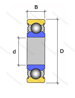 Однорядный шариковый подшипник 6205 HVZZ