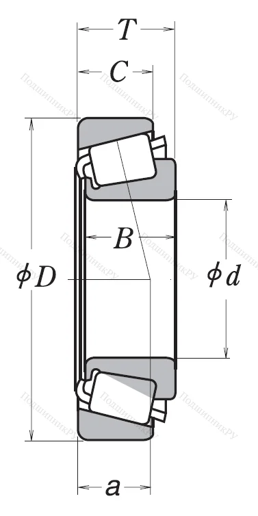 Конический роликовый подшипник HR 32310 J