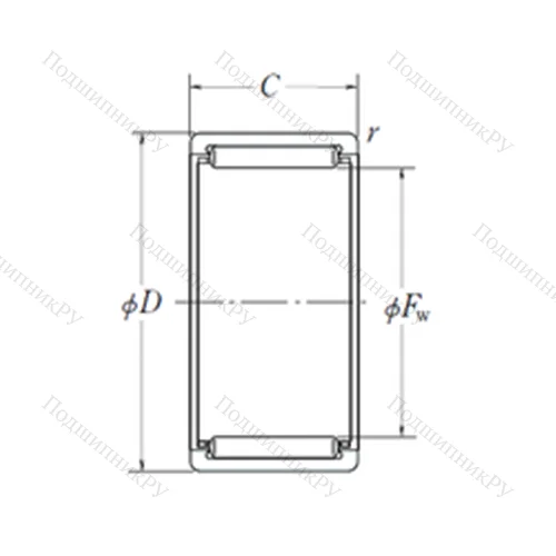 Подшипник игольчатый радиальный RLM 4530