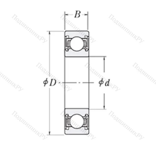 Подшипник шариковый радиальный LJ 3/4-2RS