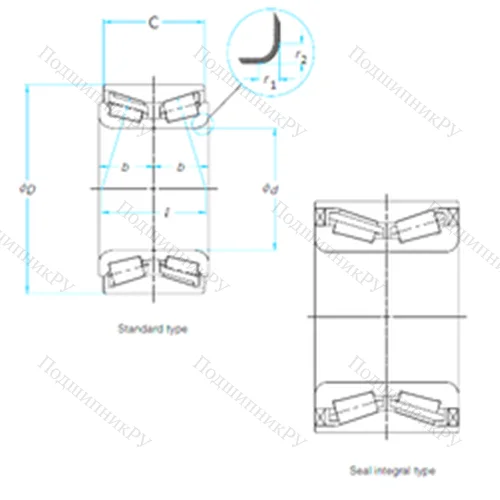 Подшипник роликовый упорно-радиальный FW 9244 от производителя  FAG Подшипник роликовый упорно-радиальный FW 9244 от производителя  FAG