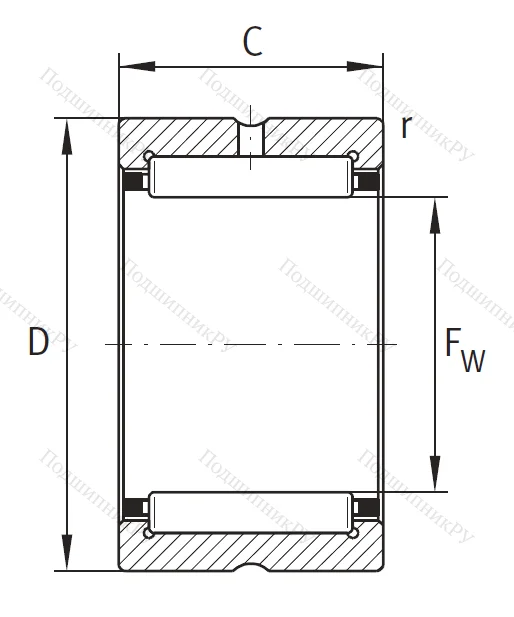 Игольчатый подшипник NKS 40