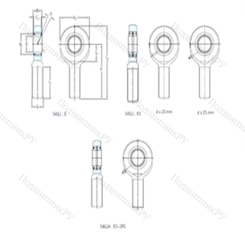 Подшипник скольжения сферический SAA 50ES-2RS