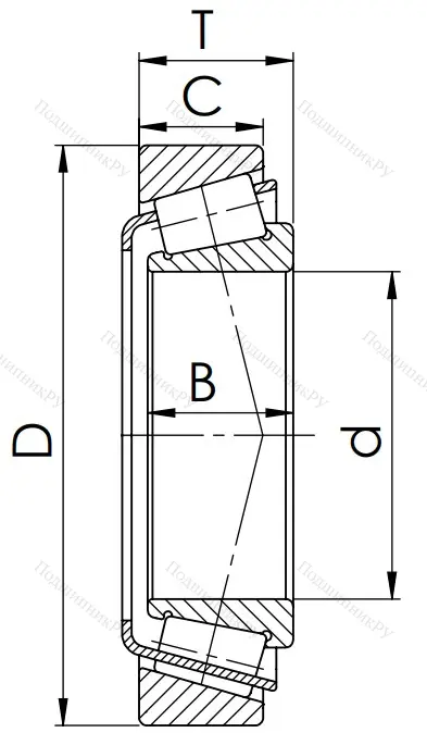 Конический роликовый подшипник 7511 (32211)