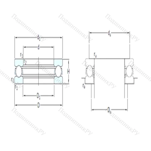 Подшипник шариковый упорный 51100 от производителя  SKF Подшипник шариковый упорный 51100 от производителя  SKF