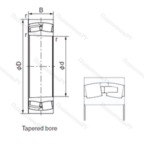 Подшипник роликовый радиальный 23272EK