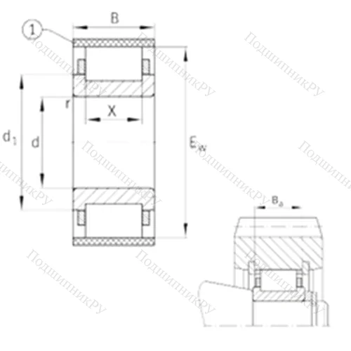 Подшипник роликовый радиальный RN 2313-E-MPBX