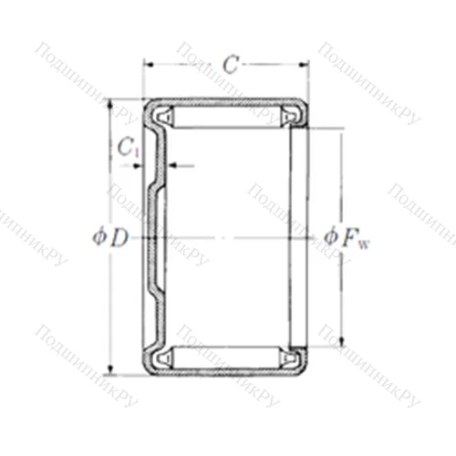 Подшипник игольчатый радиальный M-17101