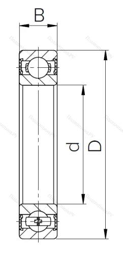 Шариковый однорядный подшипник 180211 (6211 2RS) в Кемерове Шариковый однорядный подшипник 180211 (6211 2RS) в Кемерове