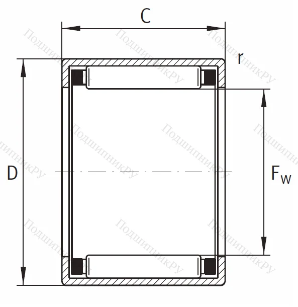 Игольчатый подшипник HK 2012 B