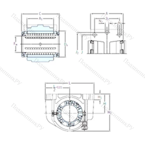 Подшипник шариковый линейный LUCE 16-2LS