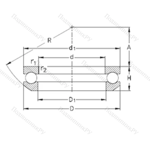 Подшипник шариковый упорный 53424-MP от производителя  NKE Подшипник шариковый упорный 53424-MP от производителя  NKE