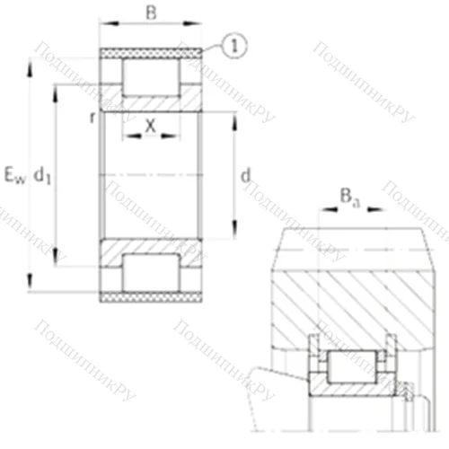 Подшипник роликовый радиальный RSL 183032-A