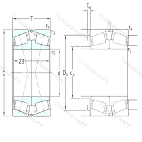 Подшипник роликовый радиально-упорный спаренный 33115/QDFC 150 от производителя  SKF