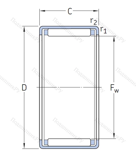 Игольчатый подшипник HK 2512