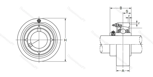Подшипниковый узел UCC 203 в Кемерове