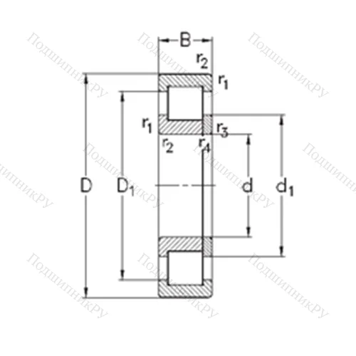 Подшипник роликовый радиальный NUP 328-E-MA 6