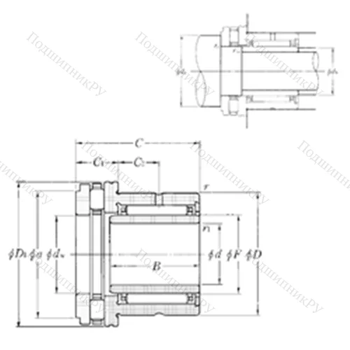Подшипник комбинированный NKXR 50T 2+IR 45?50?25 от производителя  NTN