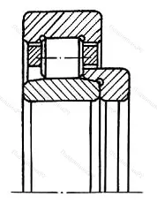 Модификация подшипника 8-52328М размер 140x300x77/62 от производителя  ГПЗ-1 Модификация подшипника 8-52328М размер 140x300x77/62 от производителя  ГПЗ-1