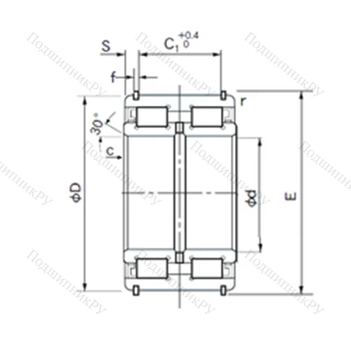 Подшипник роликовый радиальный E 5044NR