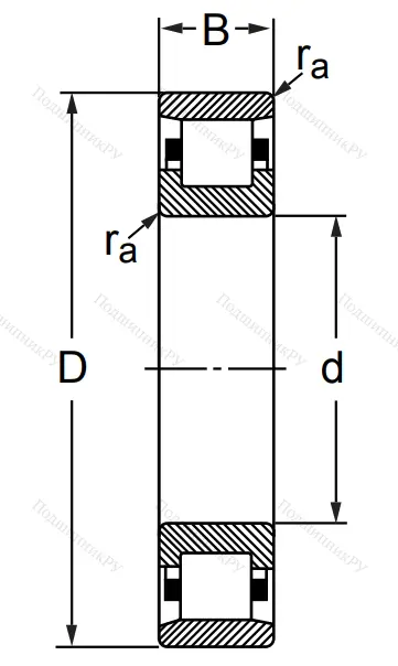 Цилиндрический роликовый подшипник 2217 (N 217) в Кемерове