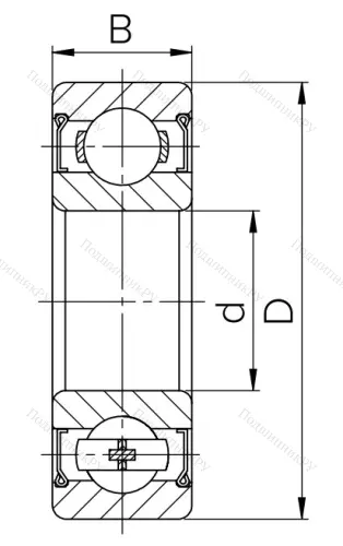 Шариковый однорядный подшипник 80126 (6026 ZZ) в Кемерове