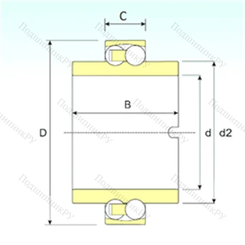Подшипник шариковый радиальный самоцентрирующийся