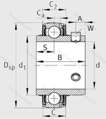 Корпусный подшипник UC 208 в Кемерове Корпусный подшипник UC 208 в Кемерове