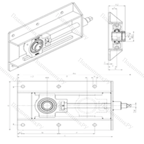 Подшипниковый узел шариковый радиальный EXT 212+WB
