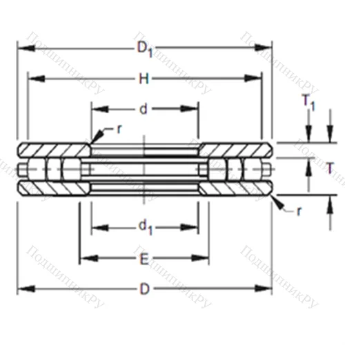 Подшипник роликовый упорный 100TP 145 от производителя  TIMKEN Подшипник роликовый упорный 100TP 145 от производителя  TIMKEN
