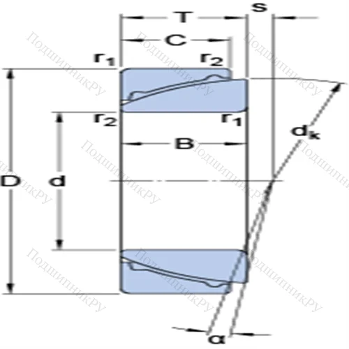 Радиально-упорные сферические подшипники скольжения, не требующие техобслуживания GAC 100 F от производителя  SKF Радиально-упорные сферические подшипники скольжения, не требующие техобслуживания GAC 100 F от производителя  SKF