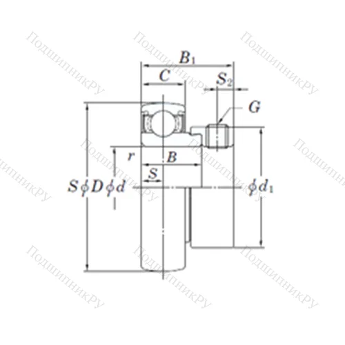 Подшипник шариковый радиальный SA 205-15