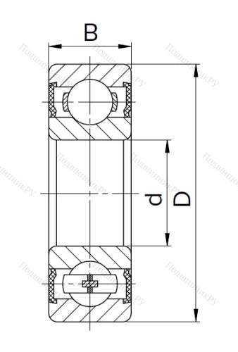 Миниатюрный шариковый подшипник 180035 T(635 2RST) в Кемерове