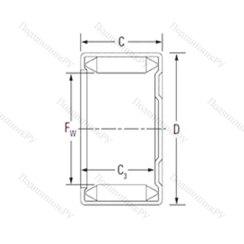 Подшипник игольчатый радиальный DLF 47 16